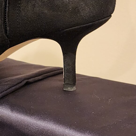 Brand New US 9 TORY BURCH Black Suede Bootie Crystal Buckle - Picture 11 of 15